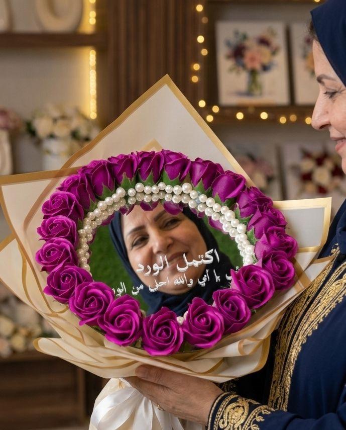 بوكيه ورد بصورة